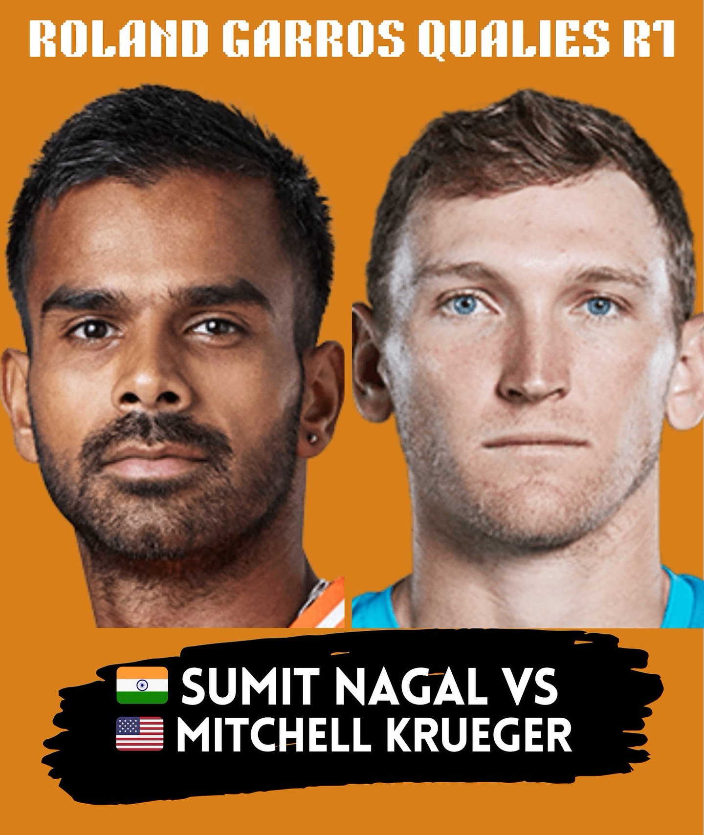 sumit-nagal-krueger-roland-garros-2025 Sumit Nagal of nensel tennis academy ready to face Mitchell Krueger at Roland Garros 2025