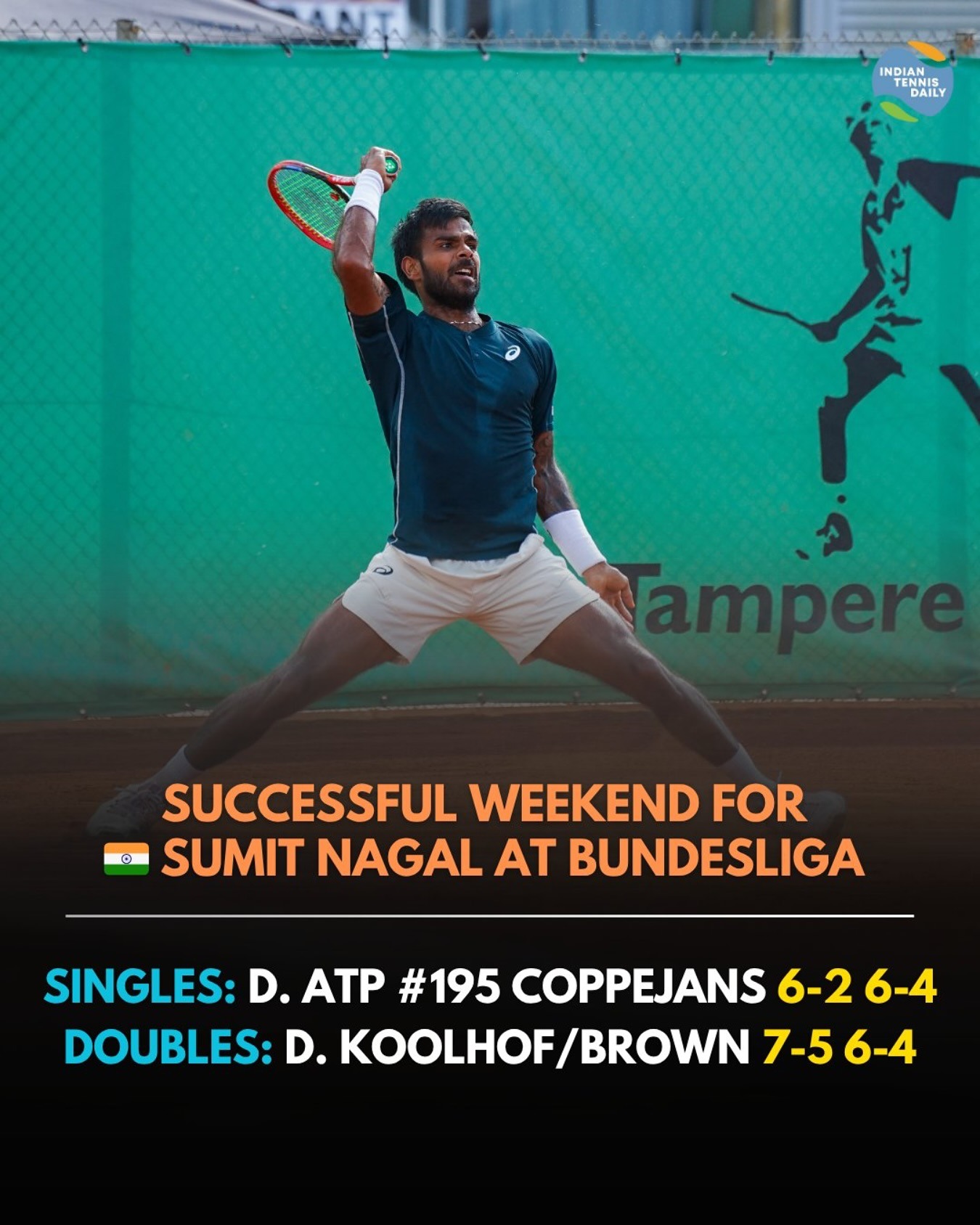 sumit-nagal-bundesliga-aachen-2025 Sumit Nagal playing for Aachen in the German Tennis Bundesliga