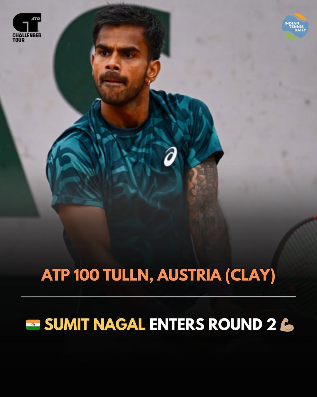 sumit-nagal-tulln-challenger-2025 Sumit Nagal at the ATP 100 Tulln Challenger 2025 in Austria